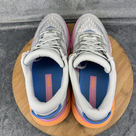 Hoka One One Gaviota 4 Running Shoes Womens Size 11 Gray Pink Orange Stability - Picture 6 of 9